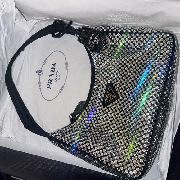 Prada Handbags - Prada Satin mini-bag with crystals